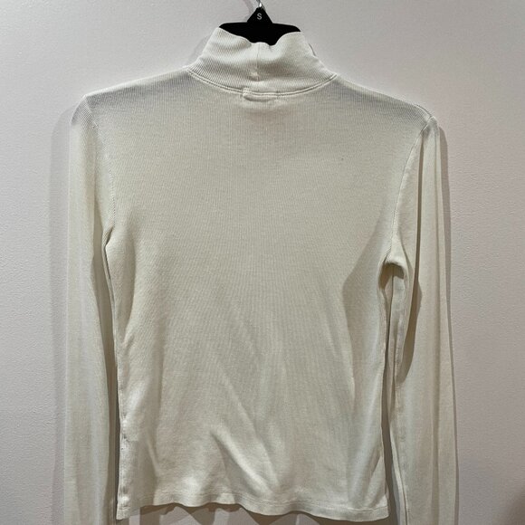 Classic Rag & Bone White Turtle Neck Size Small - Picture 3 of 3